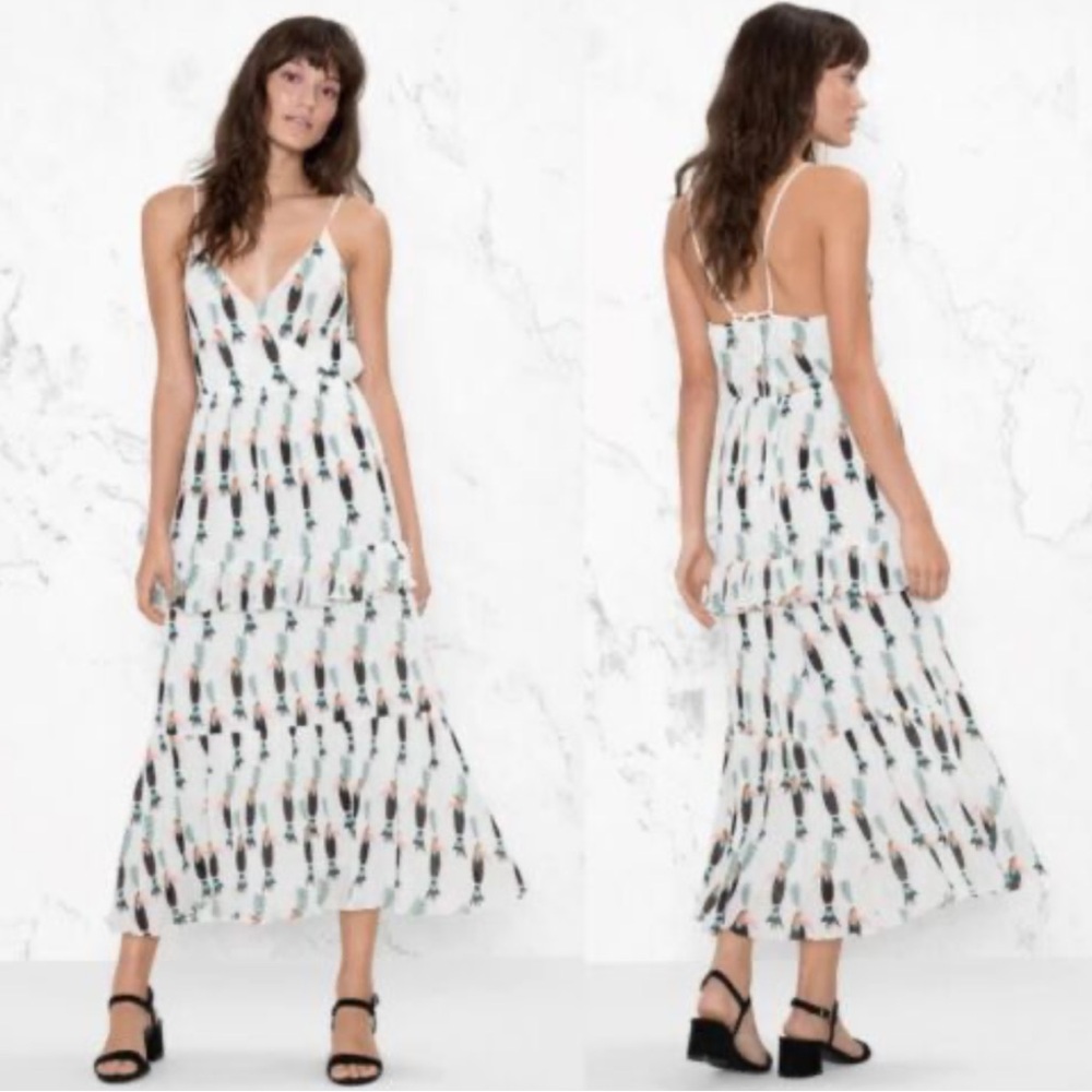 & Other Stories Frill Toucan Dress - Picture 2 of 8